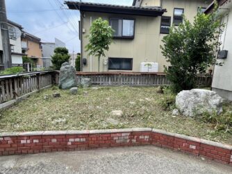 庭の草刈り除草剤散布